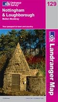 Nottingham and Loughborough, Melton Mowbray (OS Landranger Map)
