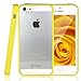 iPhone 5 Case, JETech Apple iPhone 5/5S Case Bumper Shock-Absorption Bumper and Anti-Scratch Clear Back for iPhone 5/5S (Yellow)