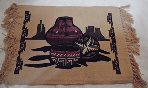 Southwestern/Rustic Placemat Pot with Mesa in Background (Set of Four)