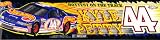 NASCAR KYLE PETTY #44 HOT WHEELS PONTIAC GRAND PRIX BUMPER STICKER