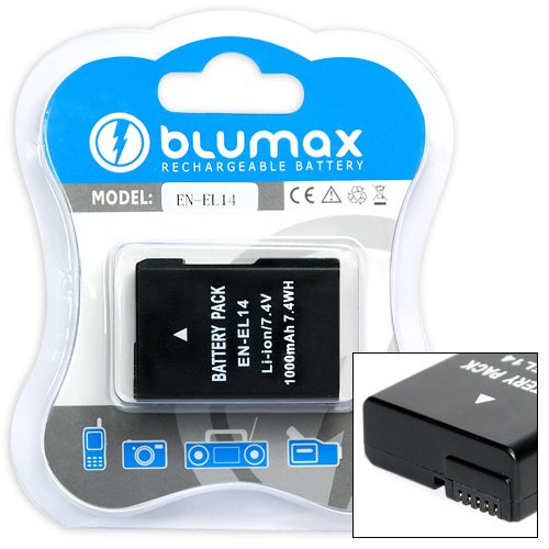 Blumax Ersatzakku für NIK EN-EL14 Li-Ion 1000 mAh