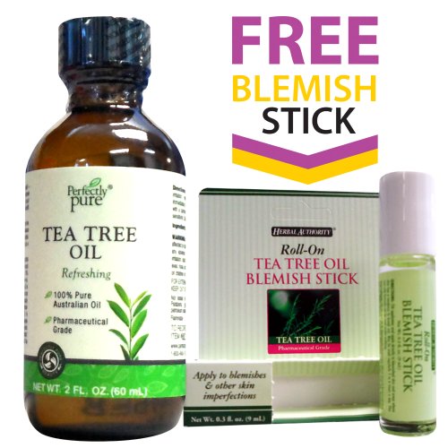 100% Australian Tea Tree Oil + FREE Blemish Roll-on Stick with Tea Tree Oil