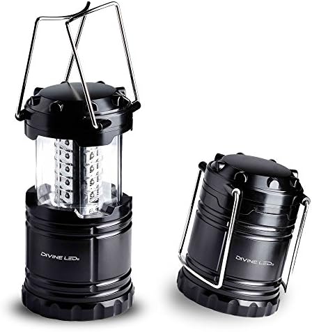 Ultra Bright LED Lantern - Best Seller - Camping Lantern - Collapses - Suitable for: Hiking, Camping, Emergencies, Hurricanes, Outages - Super Bright - Lightweight - Water Resistant - Black