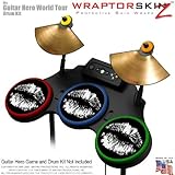 Big Kiss White on Black Skin by WraptorSkinz fits Guitar Hero 4 World Tour  ....