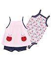 Carters Ladybug Dress / Tanktop Bodysuit / Shorts Outfit (Sizes NB 12M)