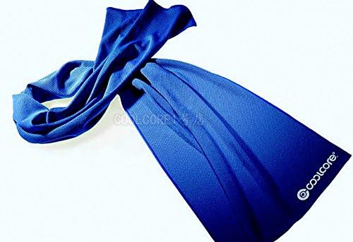 Coolcore High-tech Cooling Sport Towel New Design During the Most Intense Workouts - Keep Cool, Exercising, Yoga, Hiking, Running - Lower , Cycling,tennis,football,basketball,a Golf Ball .Etc (98% Uv Isolation) (Sapphire Blue