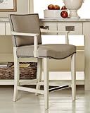 Madigan Counter Stool, Kohl Black, Linen, Sand, Antique Nickel from Williams-Sonoma Home