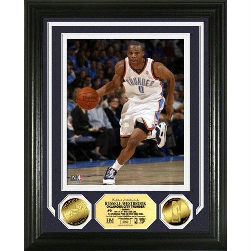 Highland Mint Oklahoma City Thunder Russell Westbrook Photo With 24K Gold Coins