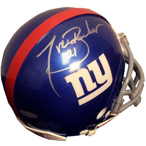 Tiki Barber Autographed/Hand Signed New York Giants Mini Helmet