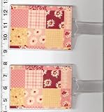 Set of 2 Luggage Tags Made with Alexander Henry Pikes Peak Floral Fabric