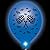 Checkered Flag White Balloons Blue Lights 10 Pack