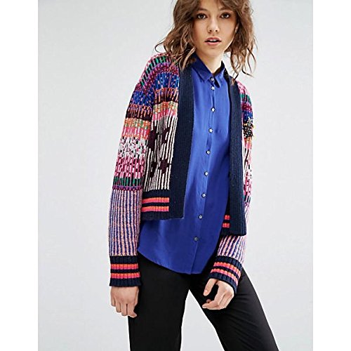 メゾンスコッチ アウター カーディガン Maison Scotch Patterned Knitted Cardigan Black [並行輸入品]