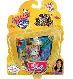 Kitty In My Pocket Kitties & Newborns - Paris, Delta, Red, Anabelle and Foxy with Hair Clip and Pendant (61389-22)
