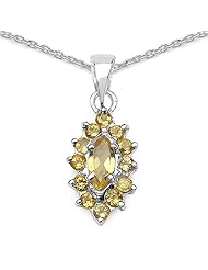 0.61 Carat Genuine Citrine 925 Sterling Silver Pendant