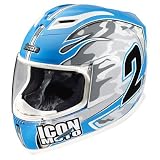 ICON AIRFRAME TEAM - WOMEN'S MOTORCYLE HELMET - BABY BLUE - SMALL - NEW