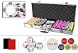 New Premium 500 Real Clay 11.5 gram Texas Holdem Casino Poker Chips Set w/6 Dealer Buttons, Case & Cards