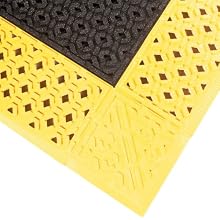 NoTrax PVC Vinyl 522 Cushion-Lok Anti-Fatigue Drainage Mat, for Wet Areas, Black