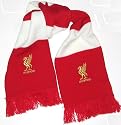 Liverpool LIVER BIRD bar scarf red white