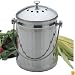 RSVP International Stainless Steel Compost Pail 11x7.25-in.