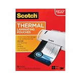 Scotch(TM) Thermal Laminating Pouches, 8.9 Inches x 11.4 Inches, 50 Pouches (TP3854-50)