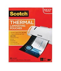 Scotch(TM) Thermal Laminating Pouches, 8.9 Inches x 11.4 Inches, 50 Pouches (TP3854-50)