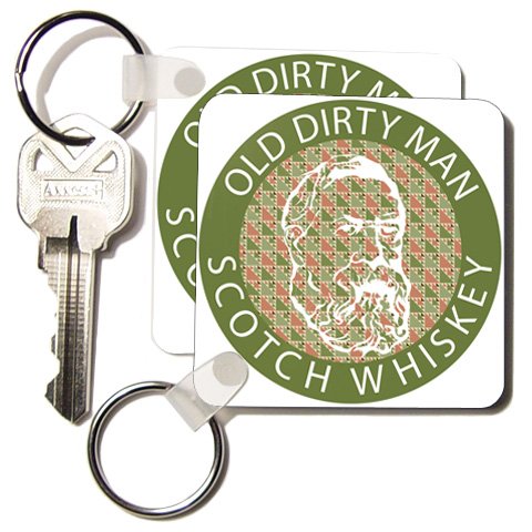 Old Dirty Man Scotch Whiskey - Set Of 4 Key Chains