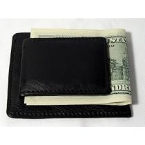 Genuine Leather Money Clip Wallet Credit Card ID Holder