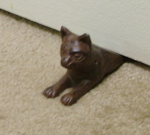 Cat Cast Iron Doorstop Wedge On Sale