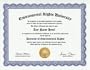 Environmental Rights Protection Activist Degree: Custom Activism Gag Diploma Doctorate Certificate (Funny Customized Joke Gift - Novelty Item)