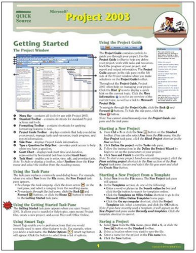 Microsoft Project 2003 Quick Source Guide