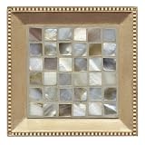 Set of 4 Absorbent Coasters - Caprice Shell - Gold