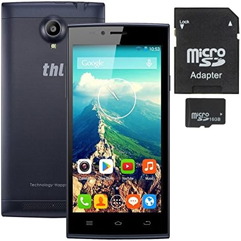 THL T6 Pro 3G Unlocked Smartphone (gift-16GB Card) 5.0 inch Android 4.4 MTK6592M Octa 8 Core 1.4GHz, RAM 1GB ROM 8GB 8MP CAM IPS 1280x720 Screen GPS WCDMA & GSM (Black+ 16GB TF Card)