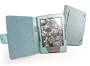 Tuff-Luv Natural Hemp case cover for Amazon Kindle 4 / 6" E-Ink (Book Style) - Turquoise Blue