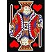 LA Rug King of Hearts Rug in Black - 39 x 58 Inches