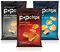 Popchips Variety Pack Potato Chips, Five Flavors 3-Ounce Bags (Pack of 12)
