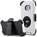 ULAK S6 Edge Case, Galaxy S6 Edge Case, Hybird Rugged and Silicone Protective Cover with Kickstand and Belt Clip Holster for Samsung Galaxy S6 Edge (White + Black) Will not Fit S6 Edge Plus