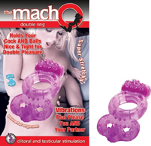 Nasswalk  Macho Clitoral and Testicular Double Ring Stimulator, Purple