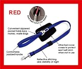 6 FOOT - RED - Quick Control Leash + Seat belt latch