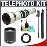 Phoenix 650-1300mm Super Telephoto Zoom Lens with 2x Teleconverter (=650-2600mm) + 67-Inch Monopod Kit for Panasonic / Olympus Evolt E-30, E-410, E-420, E-450, E-510, E-520, E-600, E-620, E-1, E-3 Digital SLR Cameras