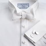 Charles Tyrwhitt Marcella Bib Front Wing Collar Evening Dress Shirt (Double Cuff)