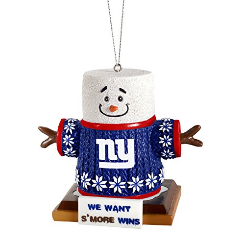 NFL Football Team Logo Smores Holiday Tree Ornament - Pick Team (New York Giants)