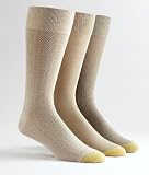 Gold Toe Men's Bamboo Fashion Mid Calf Dress Socks 3-Pack Hosiery