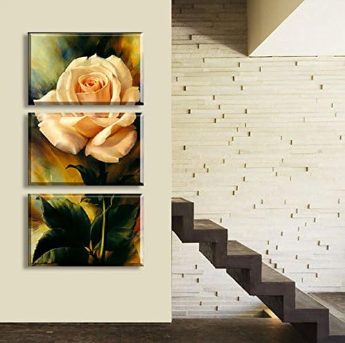 Hot Sell 3 Panels 40 x 60 cm Modern Wall Painting Vintage Kitchen Pink Rose Picture Home Decorative Art Picture Paint On Canvas Prints