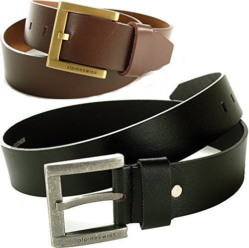 Alpine Swiss Mens Genuine Leather 40MM Casual Dress Belt