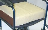 Duro-Med Fleece and Poly/Cotton Cover Polyfoam Cushion, Brown