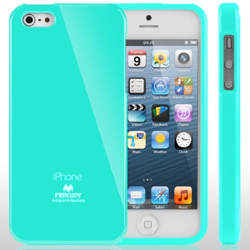 SQ1 [Mercury] Slim Fit Flexible TPU Case for Apple iPhone 5 (Turquoise Mint)