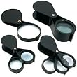 4 5x 10x 15x Folding Magnifiers Stamp Coin Opti Tools