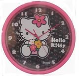 Hello Kitty Girls Pink & Black Wall Clock