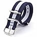 20mm Blue & White Army Nylon Sport Watch Band Straps for Men Women WB2017