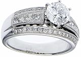 NEW DIAMOND WHITE GOLD LADIES RING